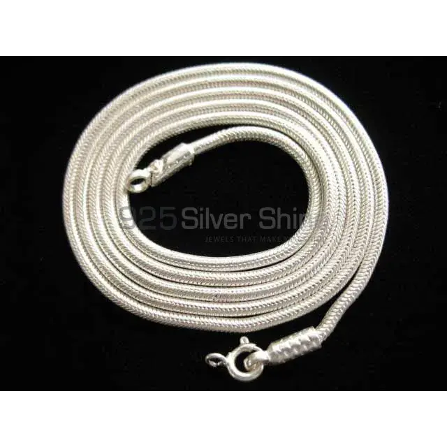 Rounded Snake Chain Necklace 5 mm in 925 Sterling Silver 925CHAIN180