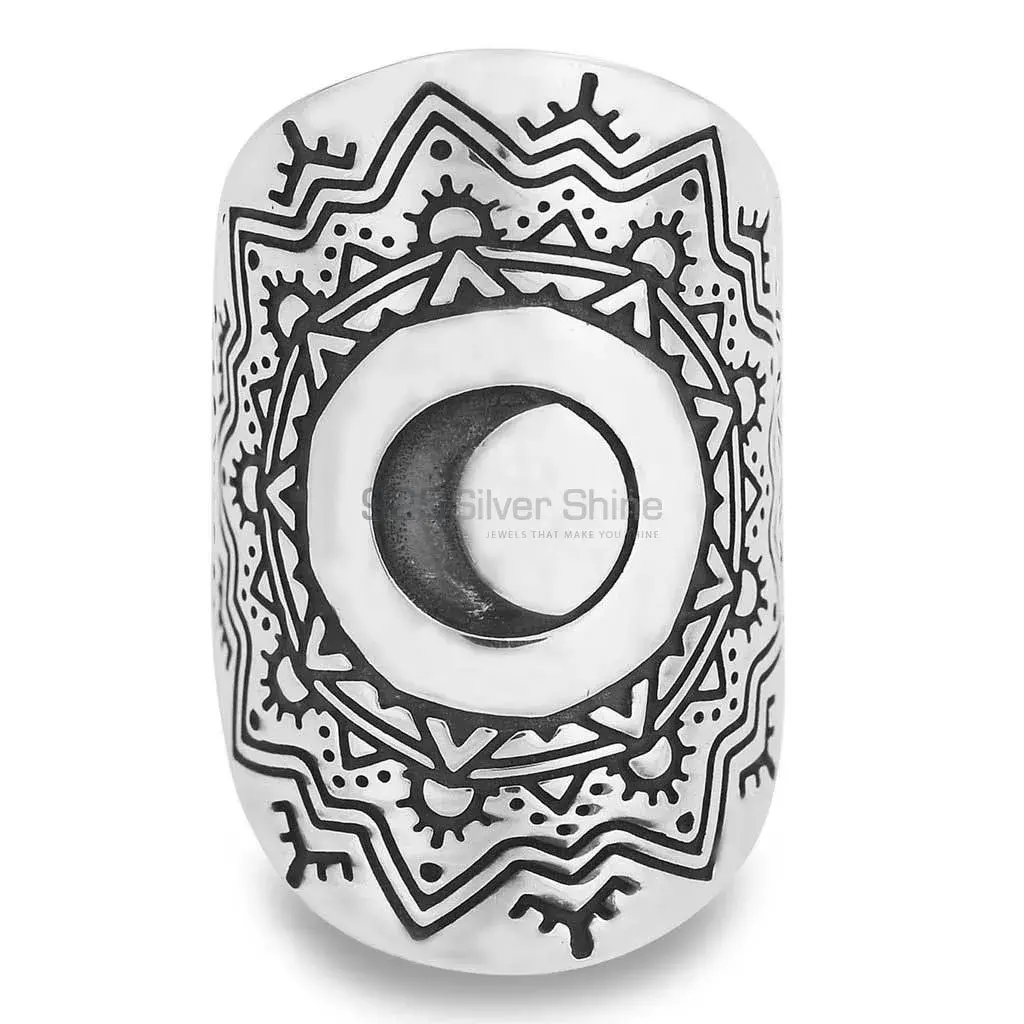 Scared Moon Mandala Ring Of The Lunar Face In 925 Silver 925MR110