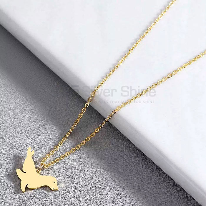 Sea Lion Necklace, Animal Minimalist Necklace In 925 Sterling Silver AMN206