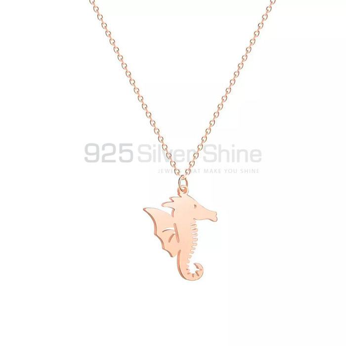Seahorse Necklace, Animal Minimalist Necklace In 925 Sterling Silver AMN150