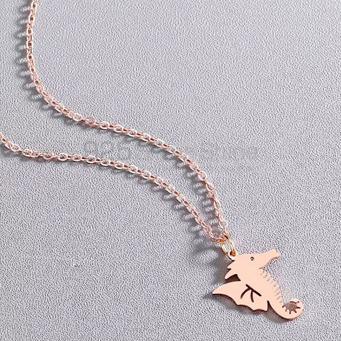 Seahorse Necklace, Animal Minimalist Necklace In 925 Sterling Silver AMN150_0
