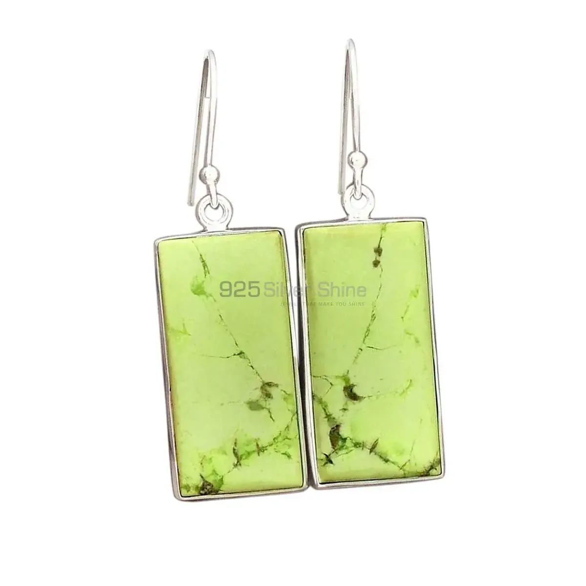 Semi Precious Agate Gemstone Earrings In Fine 925 Sterling Silver 925SE2267_0