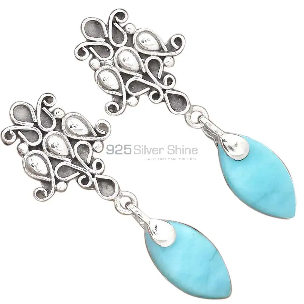 Semi Precious Agate Gemstone Earrings Suppliers In 925 Sterling Silver Jewelry 925SE2051_1