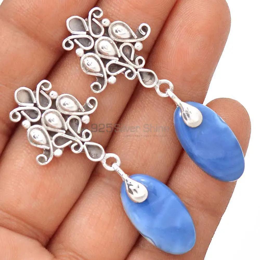 Semi Precious Agate Gemstone Earrings In 925 Sterling Silver Jewelry 925SE2048_1