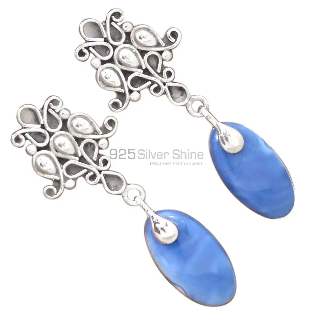 Semi Precious Agate Gemstone Earrings Wholesaler In 925 Sterling Silver Jewelry 925SE2048_1