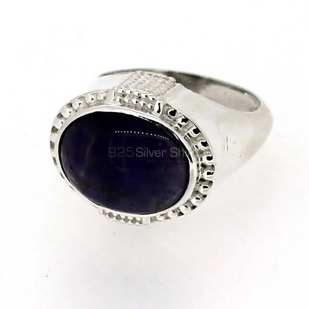 Natural Amethyst February Birthstone Silver Rings 925SR042-1