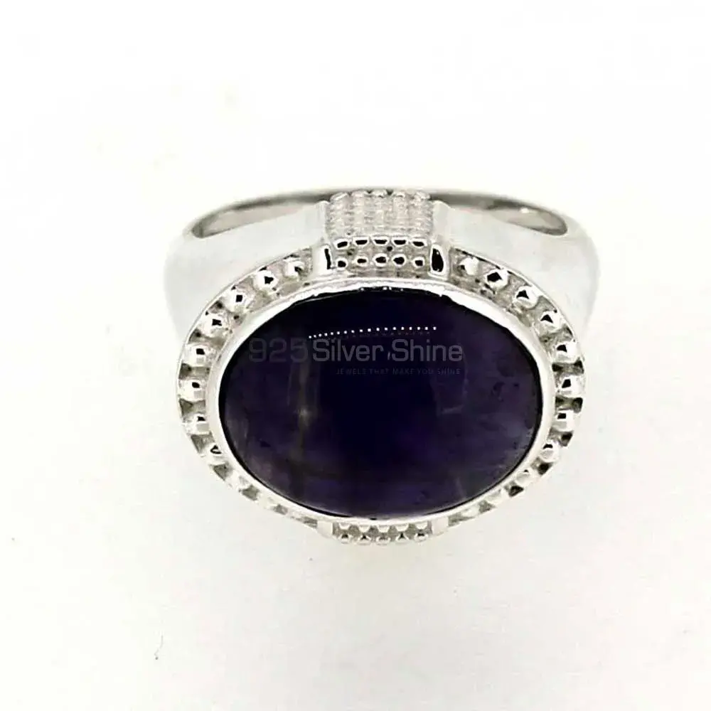 Natural Amethyst February Birthstone Silver Rings 925SR042-1_2