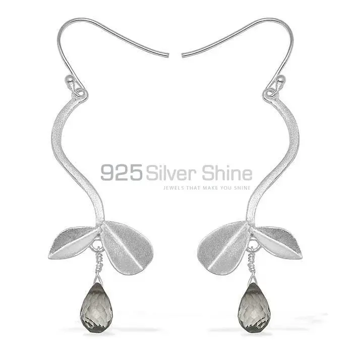 Semi Precious Amethyst Gemstone Earrings In 925 Sterling Silver Jewelry 925SE731_0
