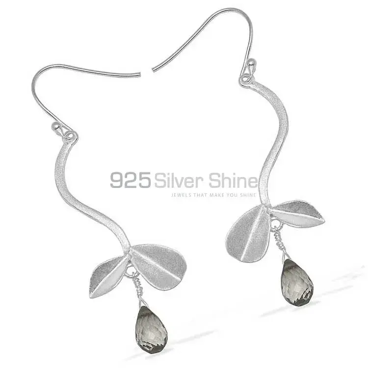Semi Precious Amethyst Gemstone Earrings In 925 Sterling Silver Jewelry 925SE731_1