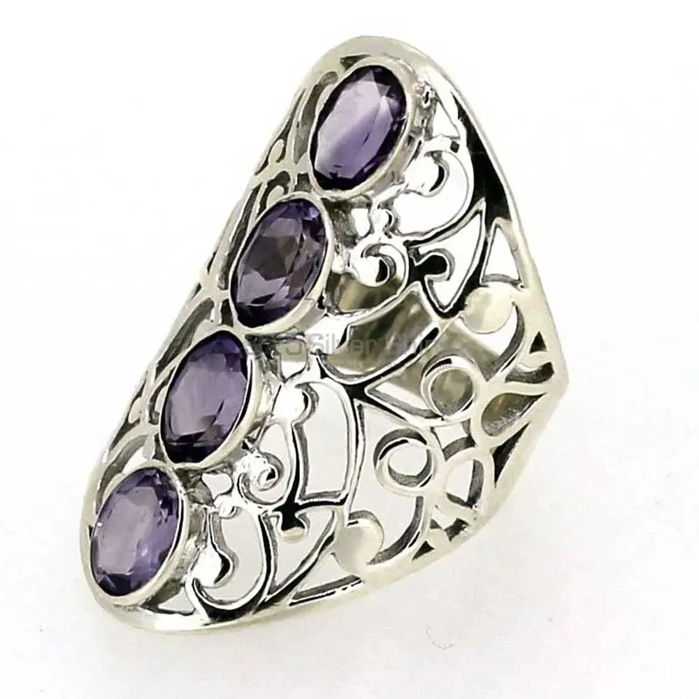 Semi Precious Amethyst Gemstone Handmade Ring In 925 Sterling Silver 925SR020-4_0