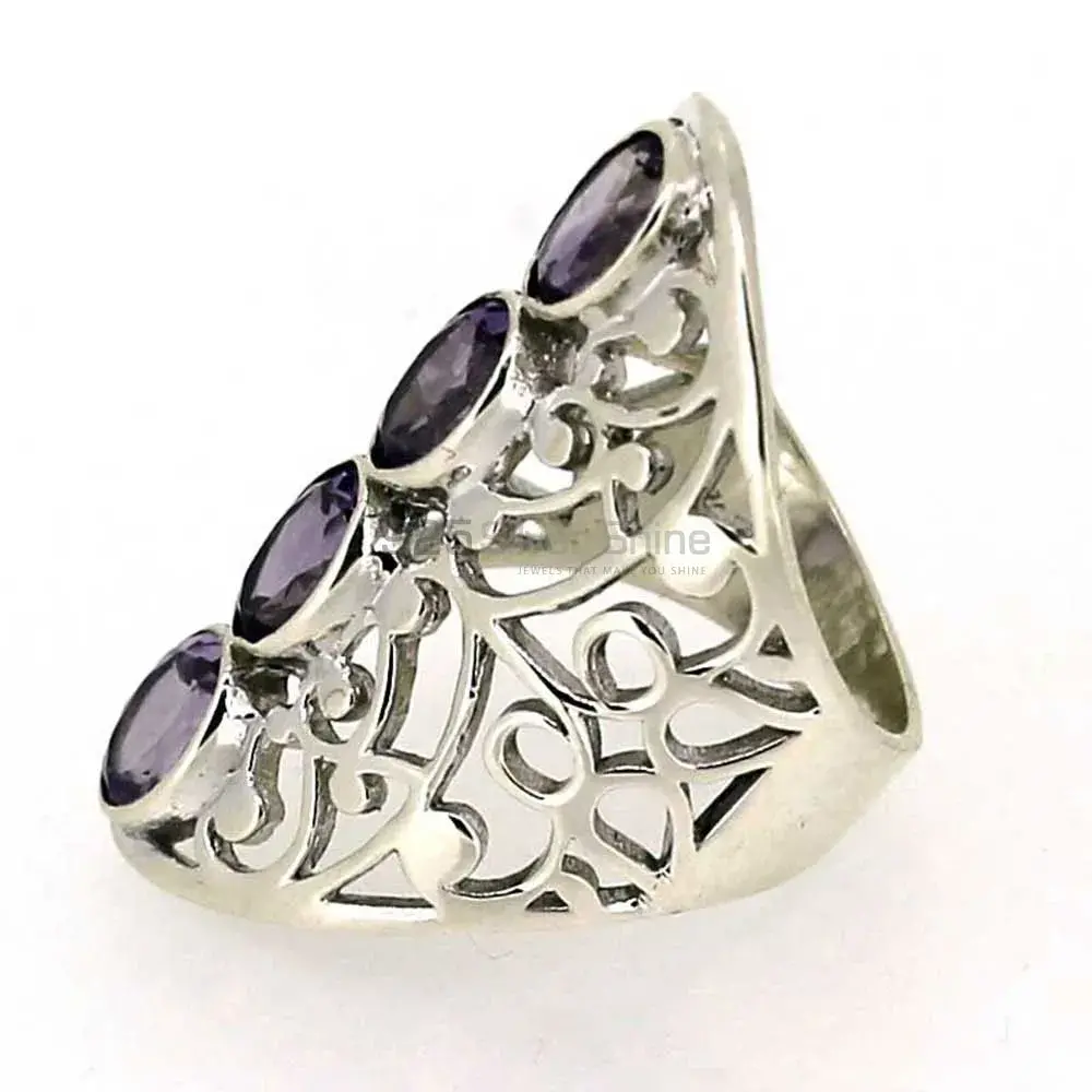Semi Precious Amethyst Gemstone Handmade Ring In 925 Sterling Silver 925SR020-4_2