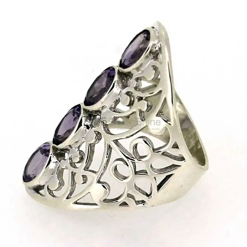 Semi Precious Amethyst Gemstone Handmade Ring In 925 Sterling Silver 925SR020-4_3