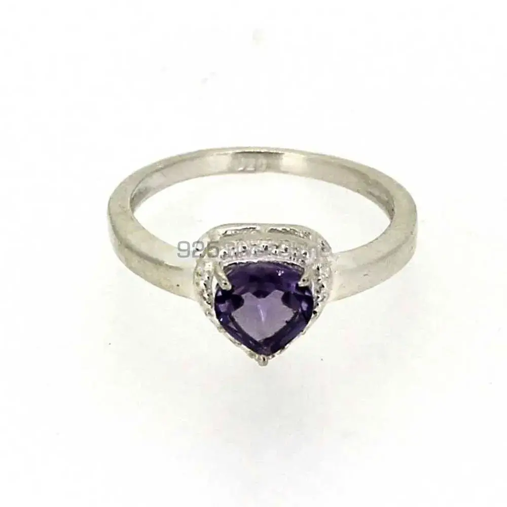 Natural Amethyst Sterling Silver Rings 925SR04-2