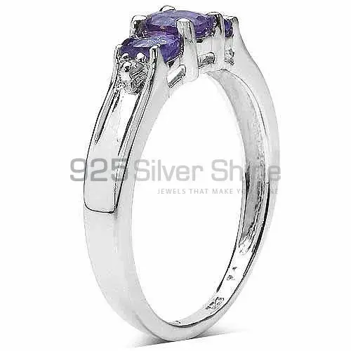 Semi Precious Amethyst Gemstone Rings Exporters In 925 Sterling Silver Jewelry 925SR3135_0