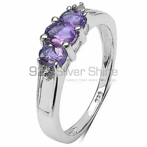 Semi Precious Amethyst Gemstone Rings Exporters In 925 Sterling Silver Jewelry 925SR3135_1