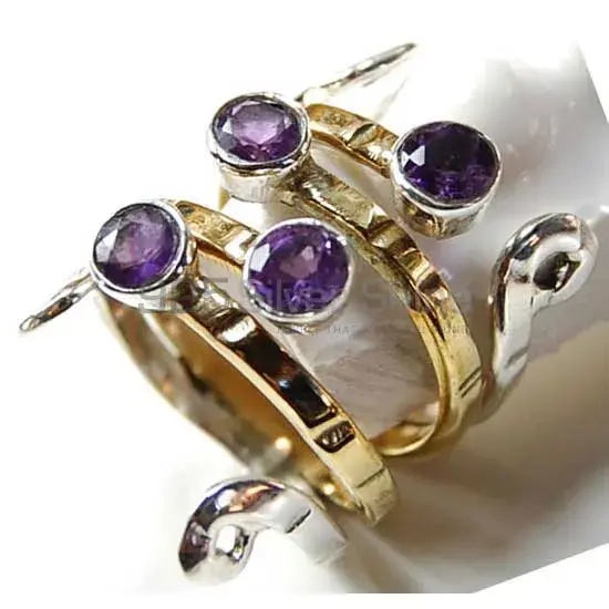 Semi Precious Amethyst Gemstone Rings Exporters In 925 Sterling Silver Jewelry 925SR3702