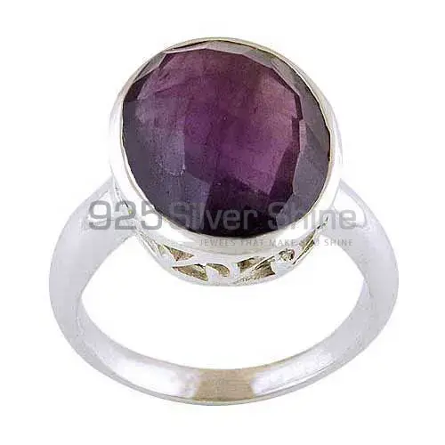 Sterling Silver Amethyst Cut Stone Wedding Rings 925SR4054