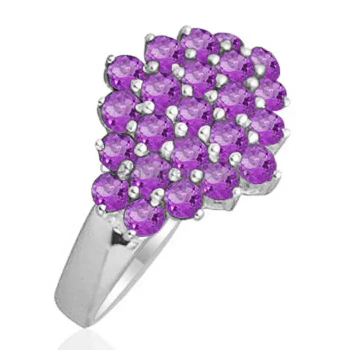 Semi Precious Amethyst Gemstone Rings In 925 Sterling Silver 925SR1832