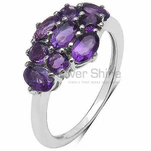 Semi Precious Amethyst Gemstone Rings In 925 Sterling Silver 925SR3278_1