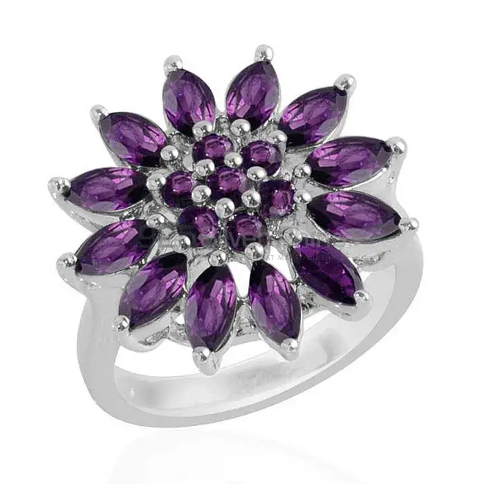 Semi Precious Amethyst Gemstone Rings In Fine 925 Sterling Silver 925SR1692