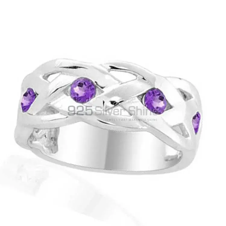 Semi Precious Amethyst Gemstone Rings In Solid 925 Silver 925SR1993_0