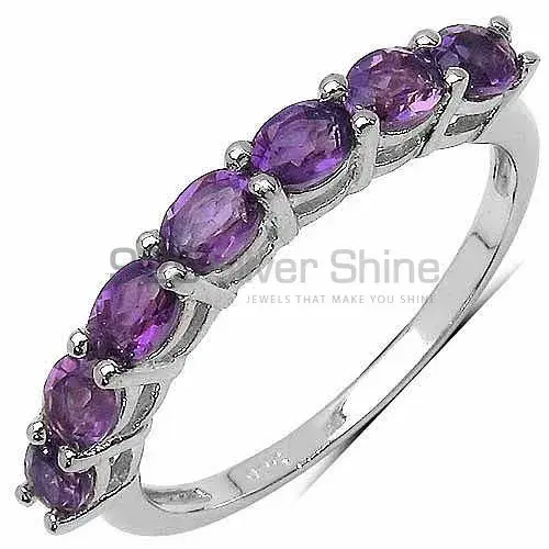 Semi Precious Amethyst Gemstone Rings In Solid 925 Silver 925SR3281_0