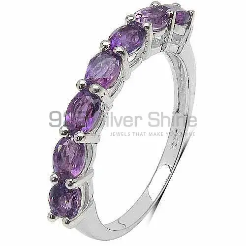 Semi Precious Amethyst Gemstone Rings In Solid 925 Silver 925SR3281_0