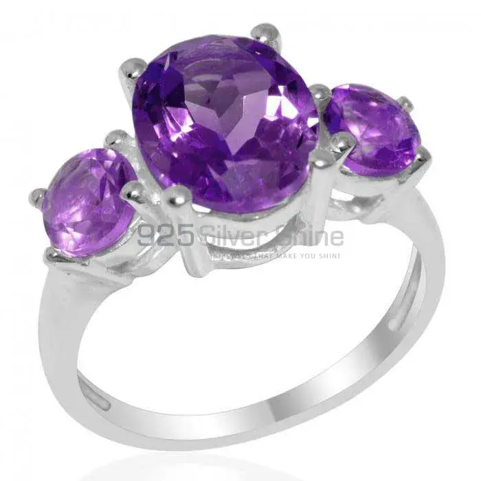 Semi Precious Amethyst Gemstone Rings In 925 Sterling Silver Jewelry 925SR1403_0