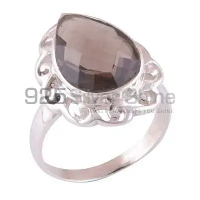 Sterling Silver Smoky Quartz Statement Rings 925SR3899