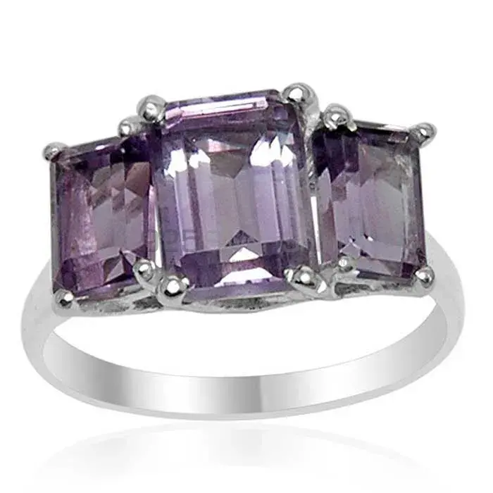 Semi Precious Amethyst Gemstone Rings Wholesaler In 925 Sterling Silver Jewelry 925SR1552