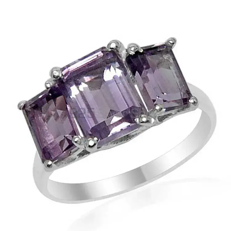 Semi Precious Amethyst Gemstone Rings In 925 Sterling Silver Jewelry 925SR1552_0