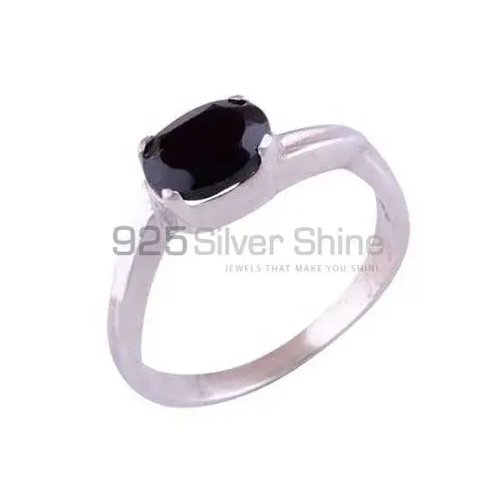 Semi Precious Black Onyx Gemstone Rings In 925 Sterling Silver 925SR3436_0