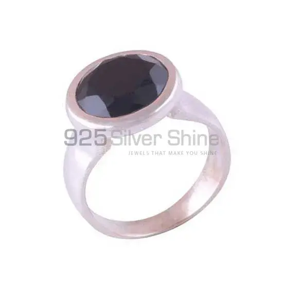 Semi Precious Black Onyx Gemstone Rings In 925 Sterling Silver 925SR3866_1