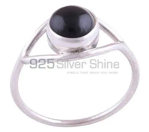 Semi Precious Black Onyx Gemstone Rings In Fine 925 Sterling Silver 925SR2795_1