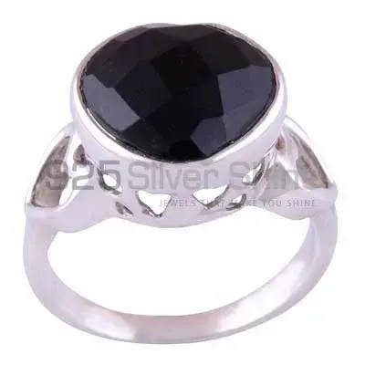Semi Precious Black Onyx Gemstone Rings In Fine 925 Sterling Silver 925SR3521