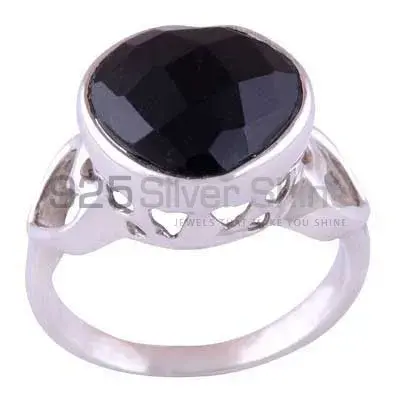 Semi Precious Black Onyx Gemstone Rings In Fine 925 Sterling Silver 925SR3521_0