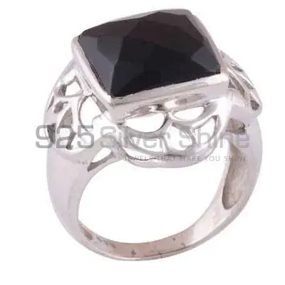 Semi Precious Black Onyx Gemstone Rings In Solid 925 Silver 925SR3518_0