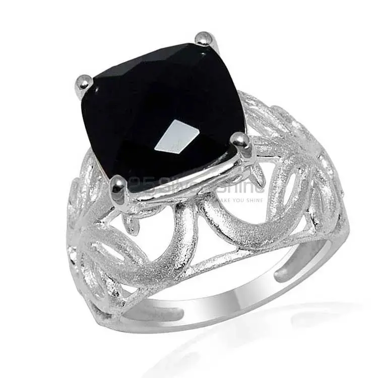 Semi Precious Black Onyx Gemstone Rings In 925 Sterling Silver Jewelry 925SR1631_0