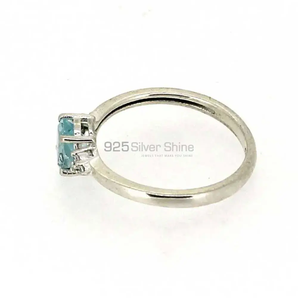 Semi Precious Blue Topaz Gemstone Handmade Ring In 925 Silver 925SR012_3