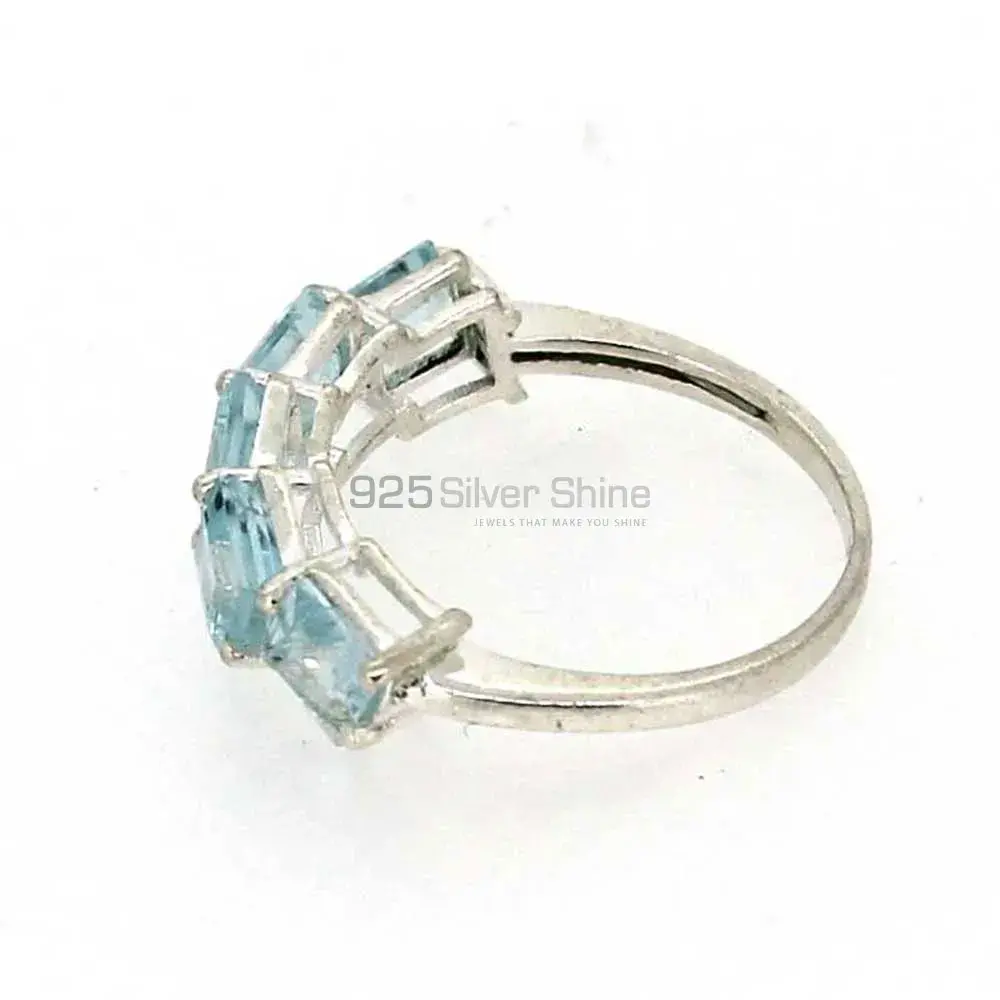 Semi Precious Blue Topaz Gemstone Ring In Sterling Silver 925SR02-2_0