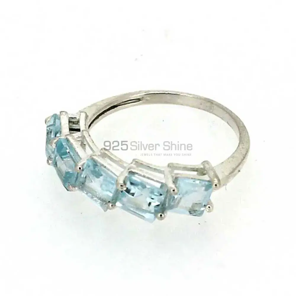 Semi Precious Blue Topaz Gemstone Ring In Sterling Silver 925SR02-2_1