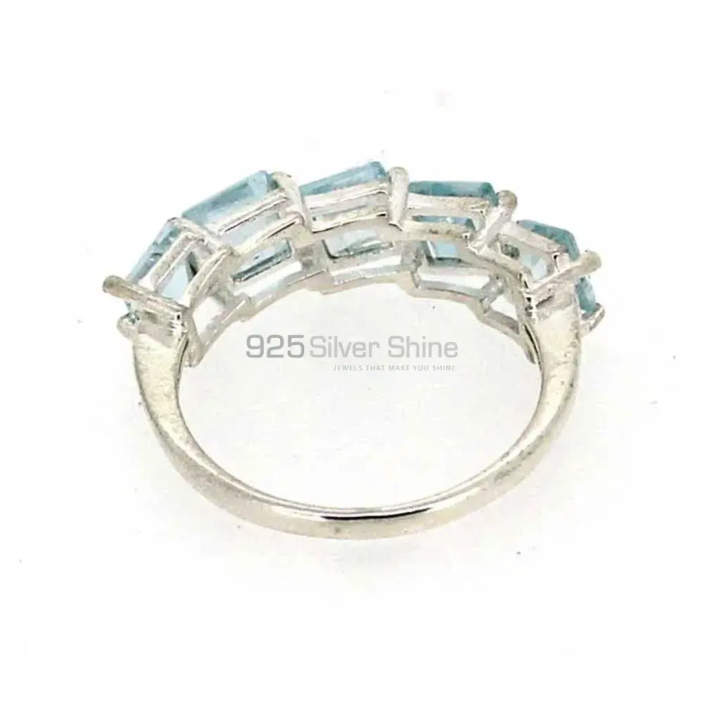 Semi Precious Blue Topaz Gemstone Ring In Sterling Silver 925SR02-2_2