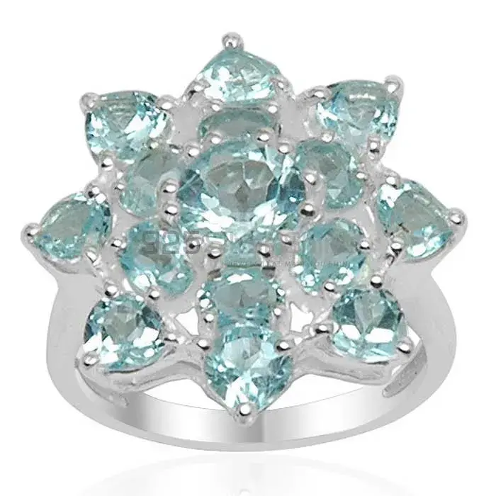Semi Precious Blue Topaz Gemstone Rings In 925 Sterling Silver Jewelry 925SR1561_0