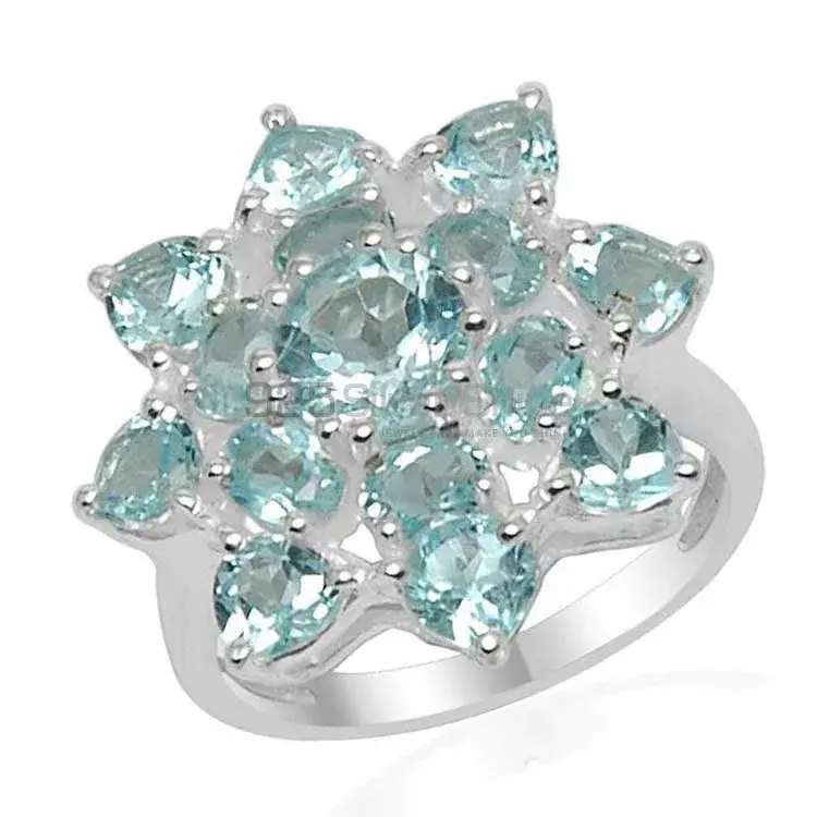 Semi Precious Blue Topaz Gemstone Rings Manufacturer In 925 Sterling Silver Jewelry 925SR1561_0