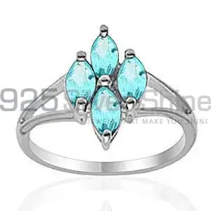 Semi Precious Blue Topaz Gemstone Rings Manufacturer In 925 Sterling Silver Jewelry 925SR2023