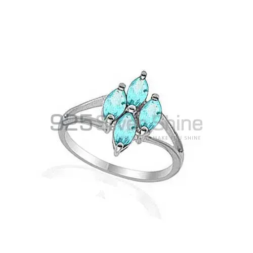 Semi Precious Blue Topaz Gemstone Rings Manufacturer In 925 Sterling Silver Jewelry 925SR2023_0
