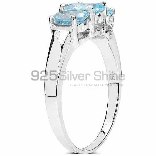 Semi Precious Blue Topaz Gemstone Rings Manufacturer In 925 Sterling Silver Jewelry 925SR3138_0