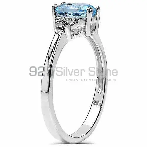 Semi Precious Blue Topaz Gemstone Rings In 925 Sterling Silver Jewelry 925SR3232_1