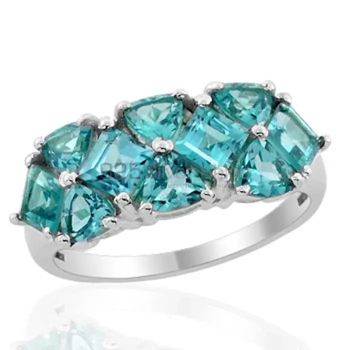 Semi Precious Blue Topaz Gemstone Rings In 925 Sterling Silver Jewelry 925SR1856_1