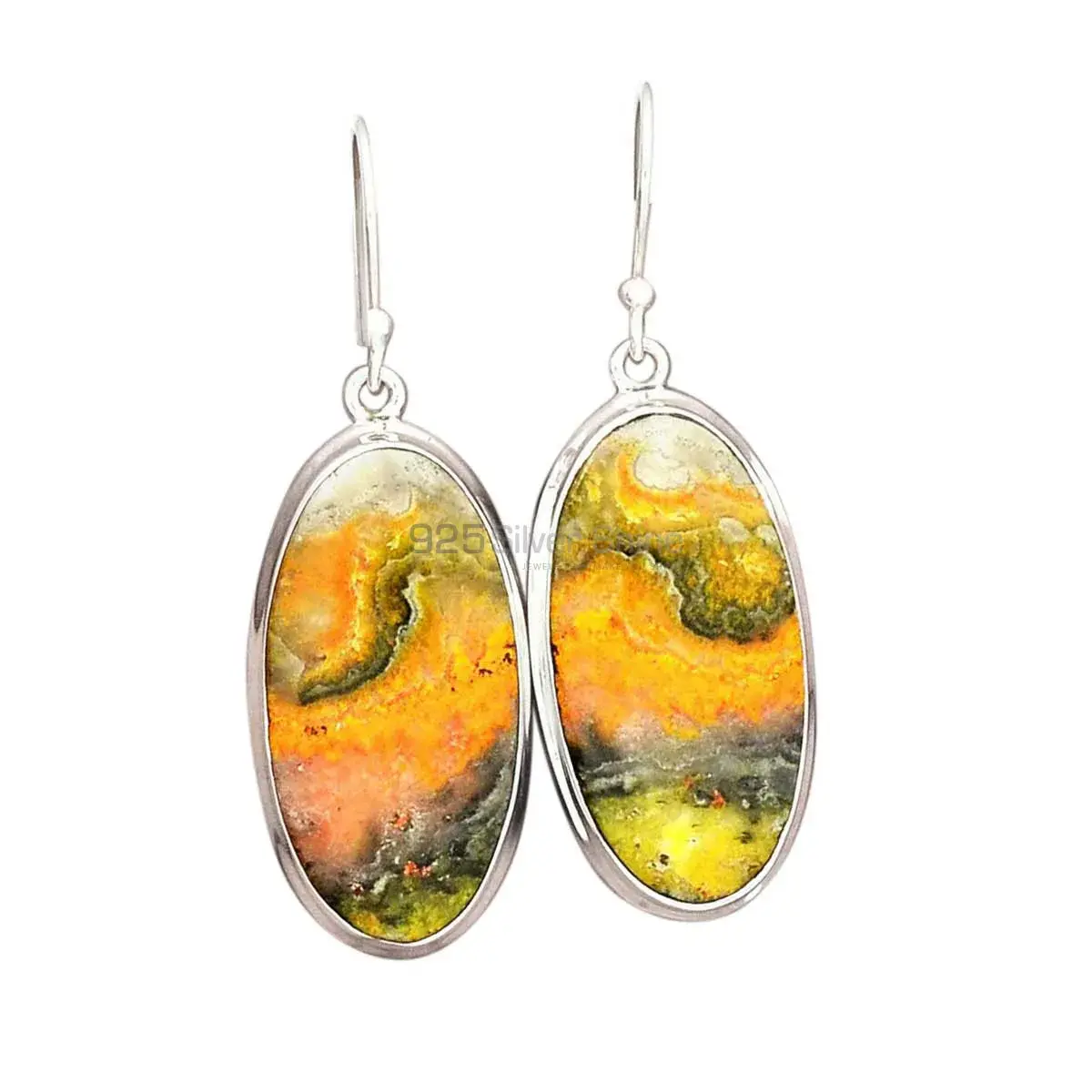 Semi Precious Bumble Bee Gemstone Earrings In 925 Sterling Silver Jewelry 925SE2737_0